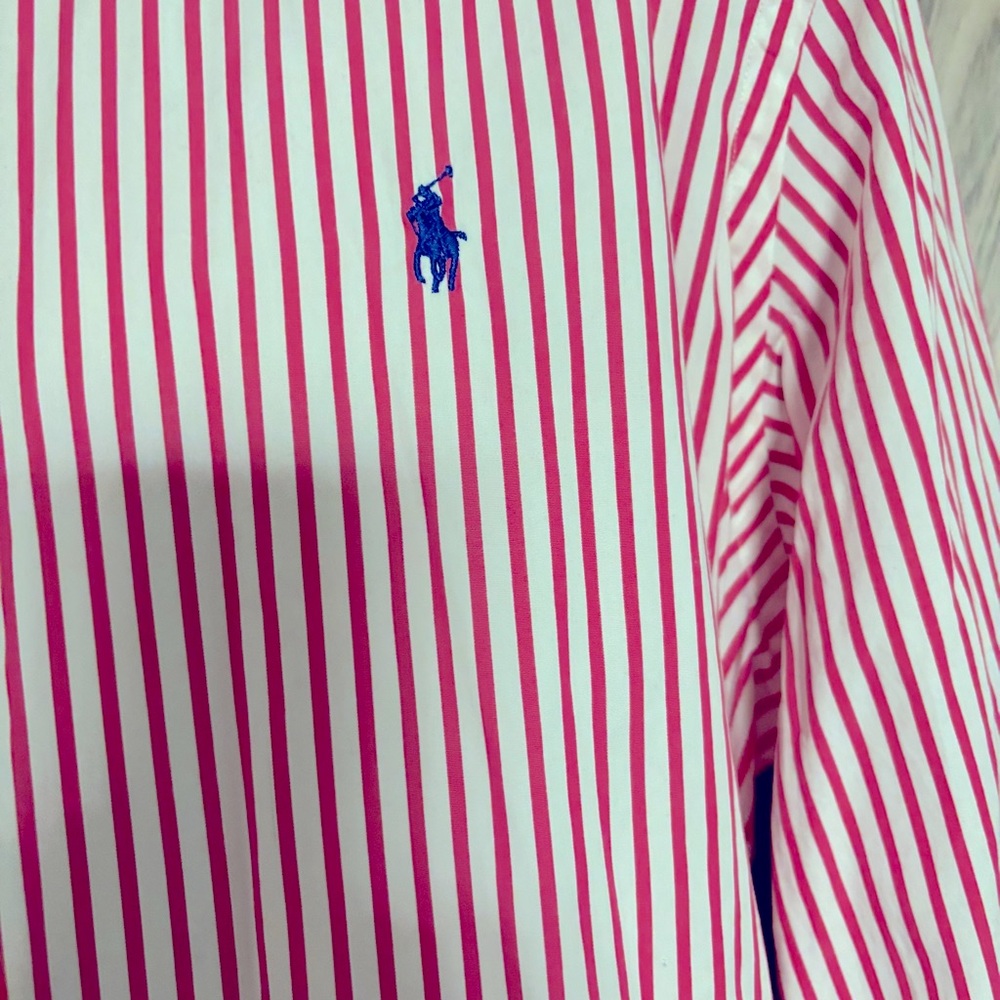 100% cotton Ralph Lauren button down casual or dressy men’s shirt